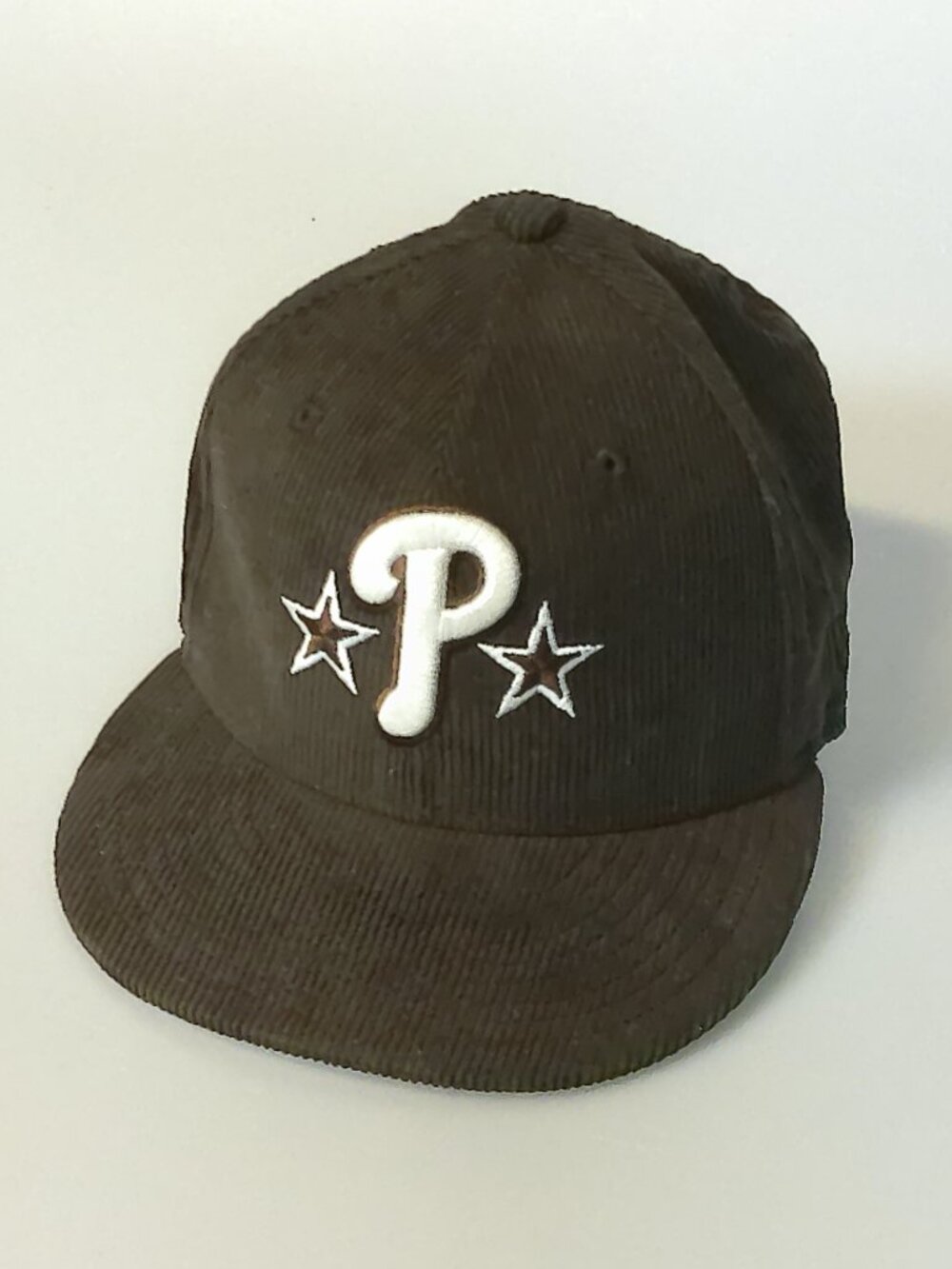 Philadelphia Phillies Brown Corduroy New Era 59FIFTY Hat Size 7 1996 All Star